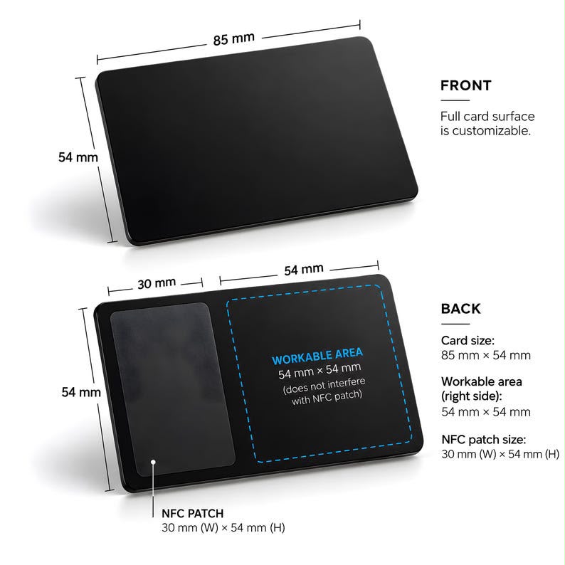 NFC Business Card | 1-Tap Premium Metal Card with Glossy Reflective Finish