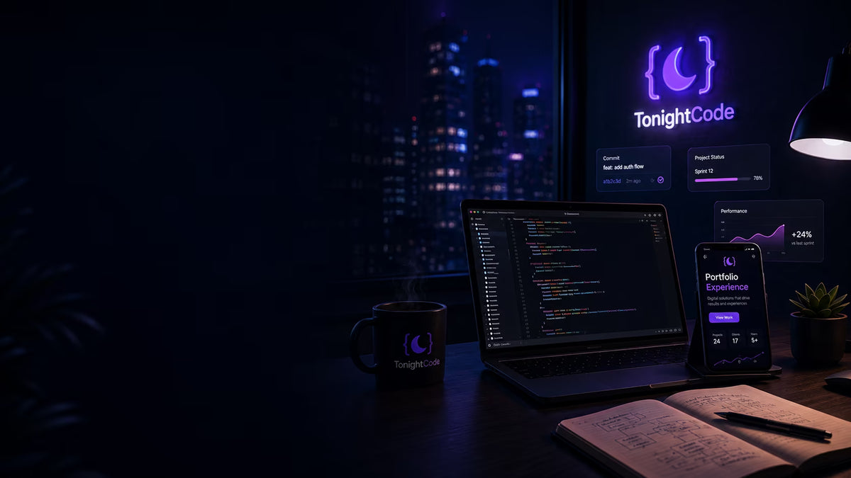 tonightcode huge porfolio experience, lots of different projects